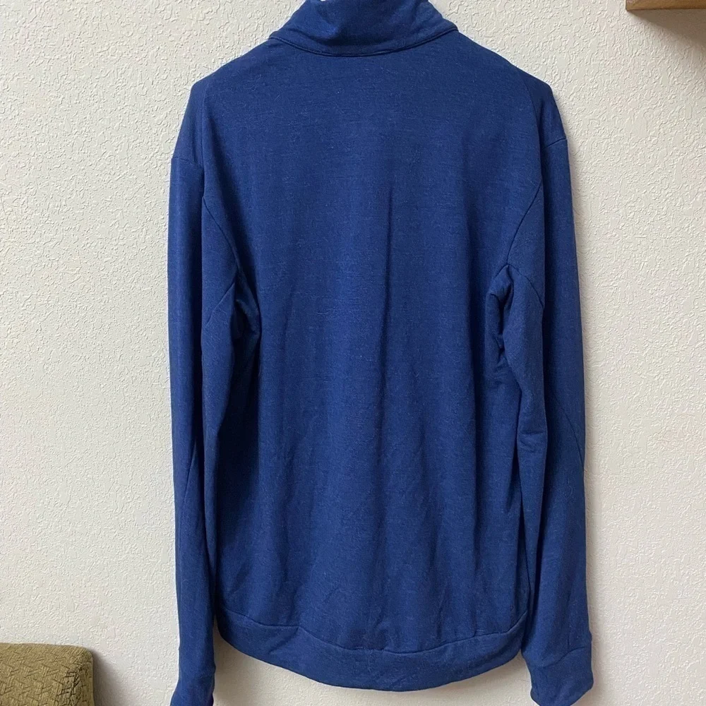 NIKE Dri-Fit quarter zip navy long sleeve pop over collared jacket size Small
